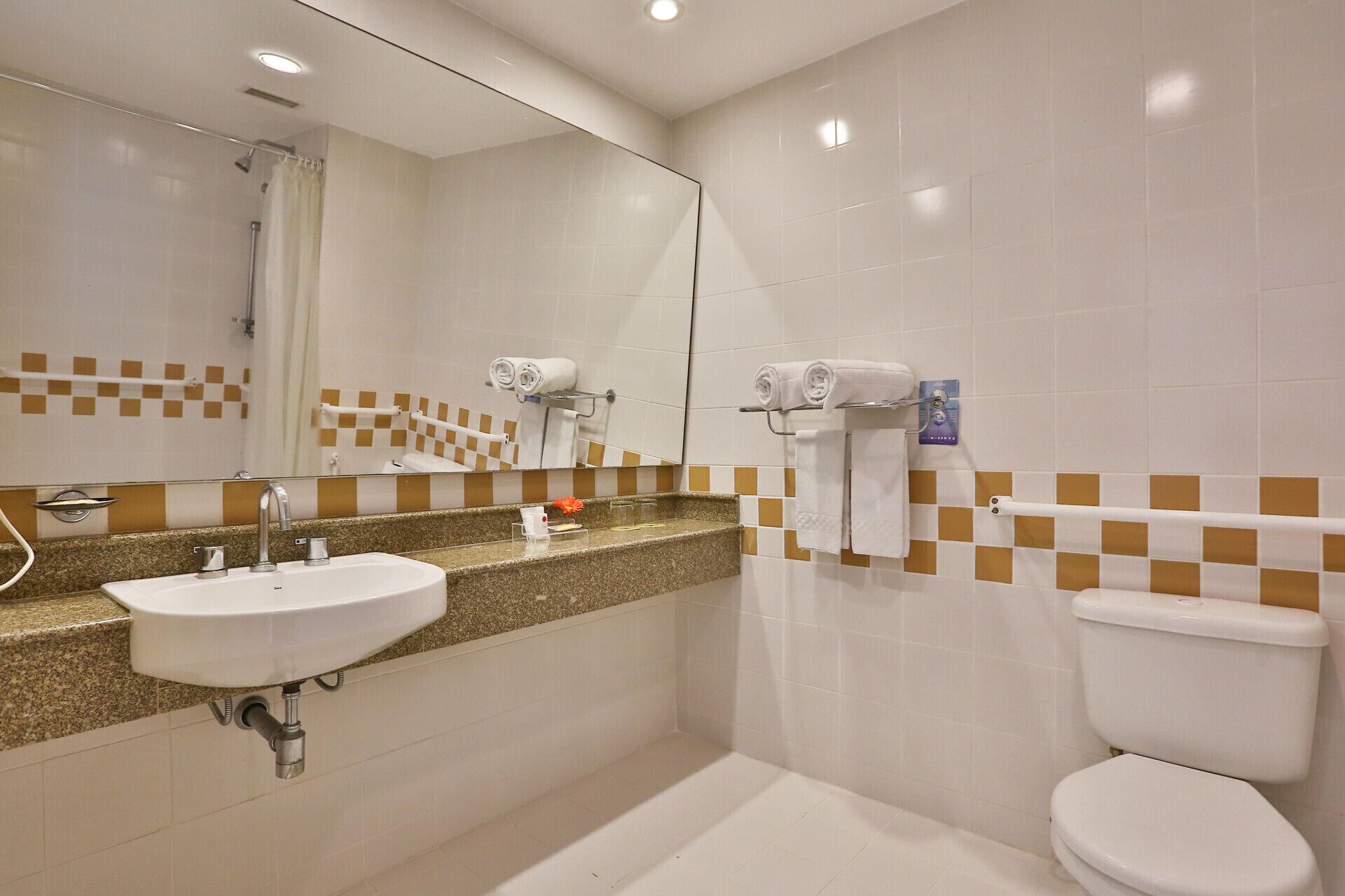 Bathroom | Shower, free toiletries, hair dryer, towels
