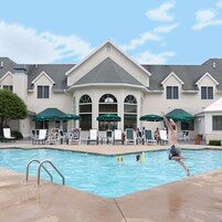 Indoor pool, seasonal outdoor pool, pool umbrellas, sun loungers