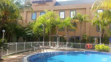 حمّام سباحة خارجي، مظلات على حمّام السباحة