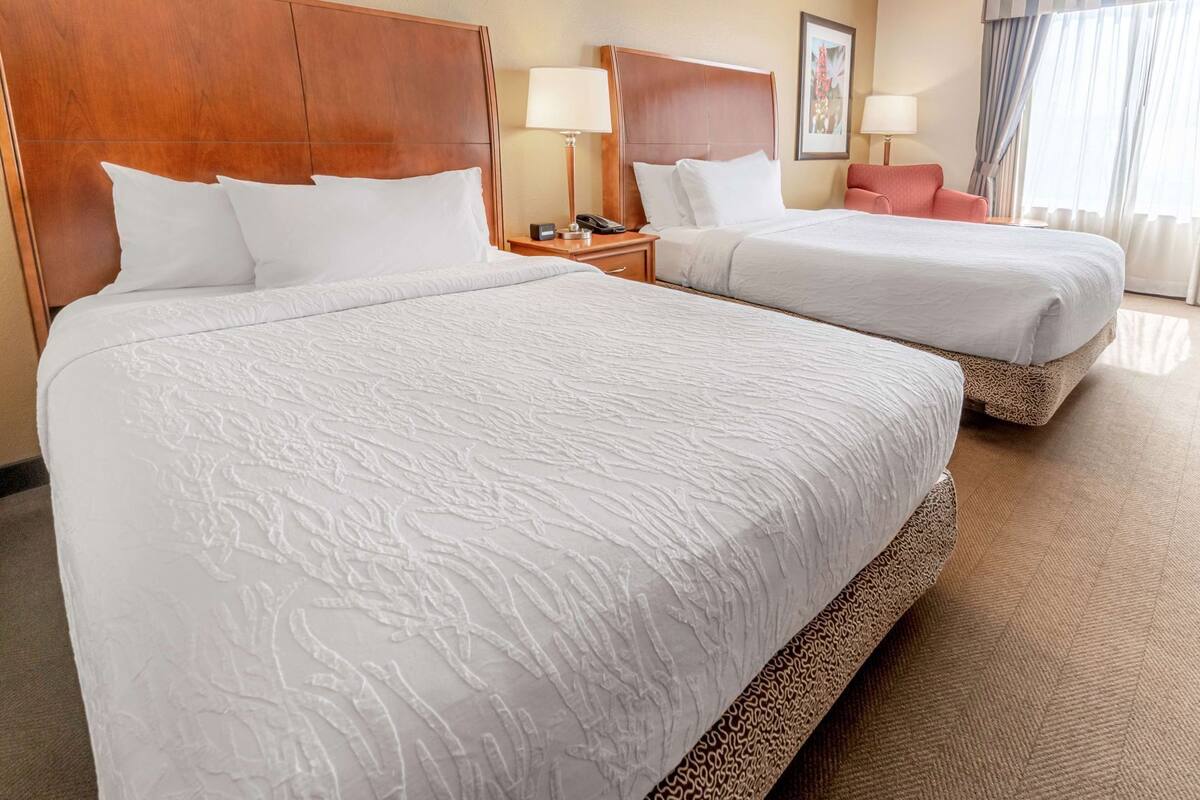 Hypo-allergenic bedding, in-room safe, desk, laptop workspace