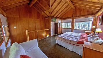 Cabin, Jetted Tub | 1 bilik tidur, peralatan tempat tidur premium, bar mini