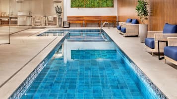 Indoor pool, pool loungers