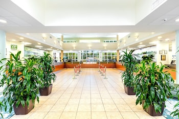 Hotel entrance and lobby at Vacation Village at Weston, Fort Lauderdale