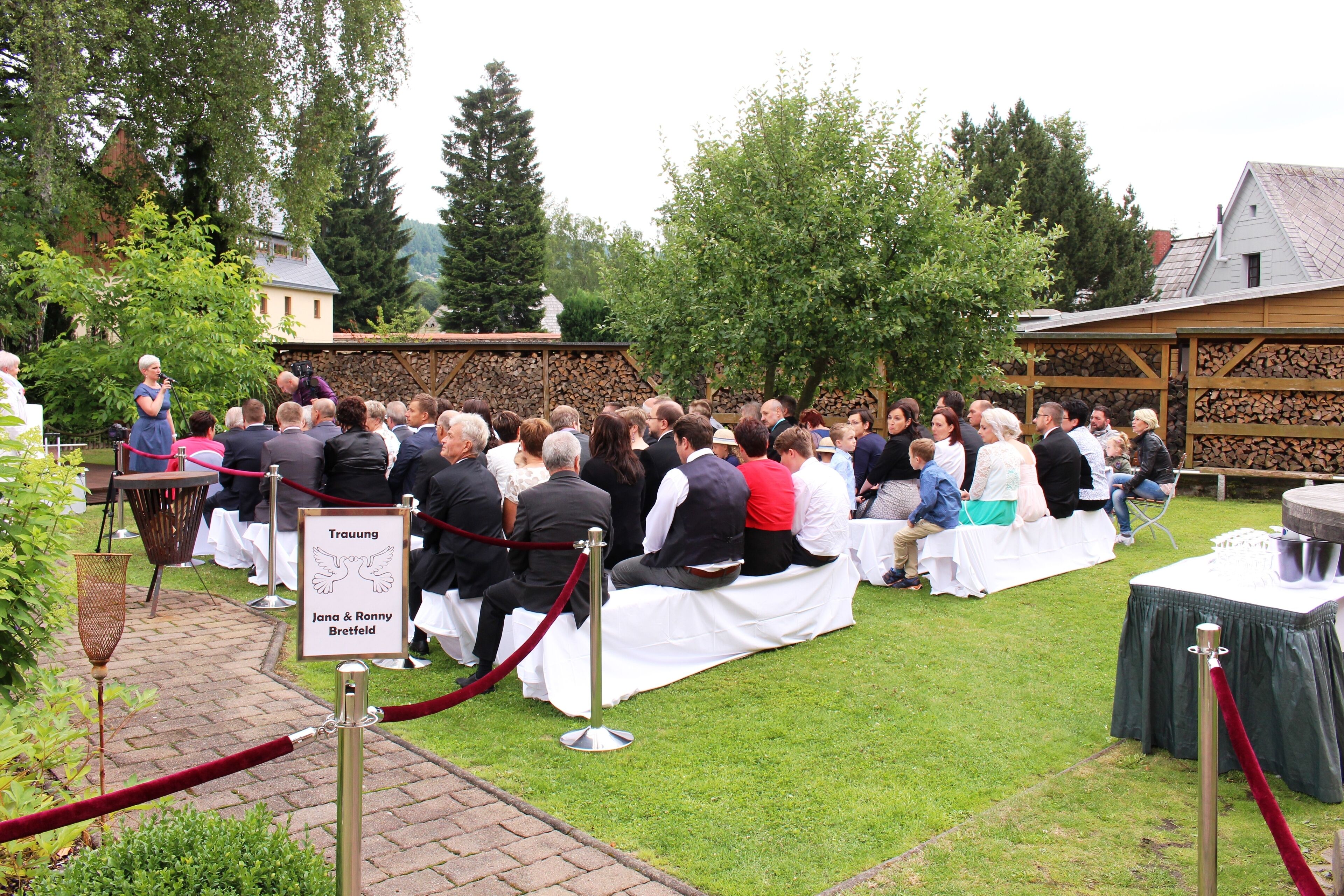 outdoor wedding area