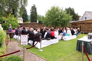 Outdoor wedding area