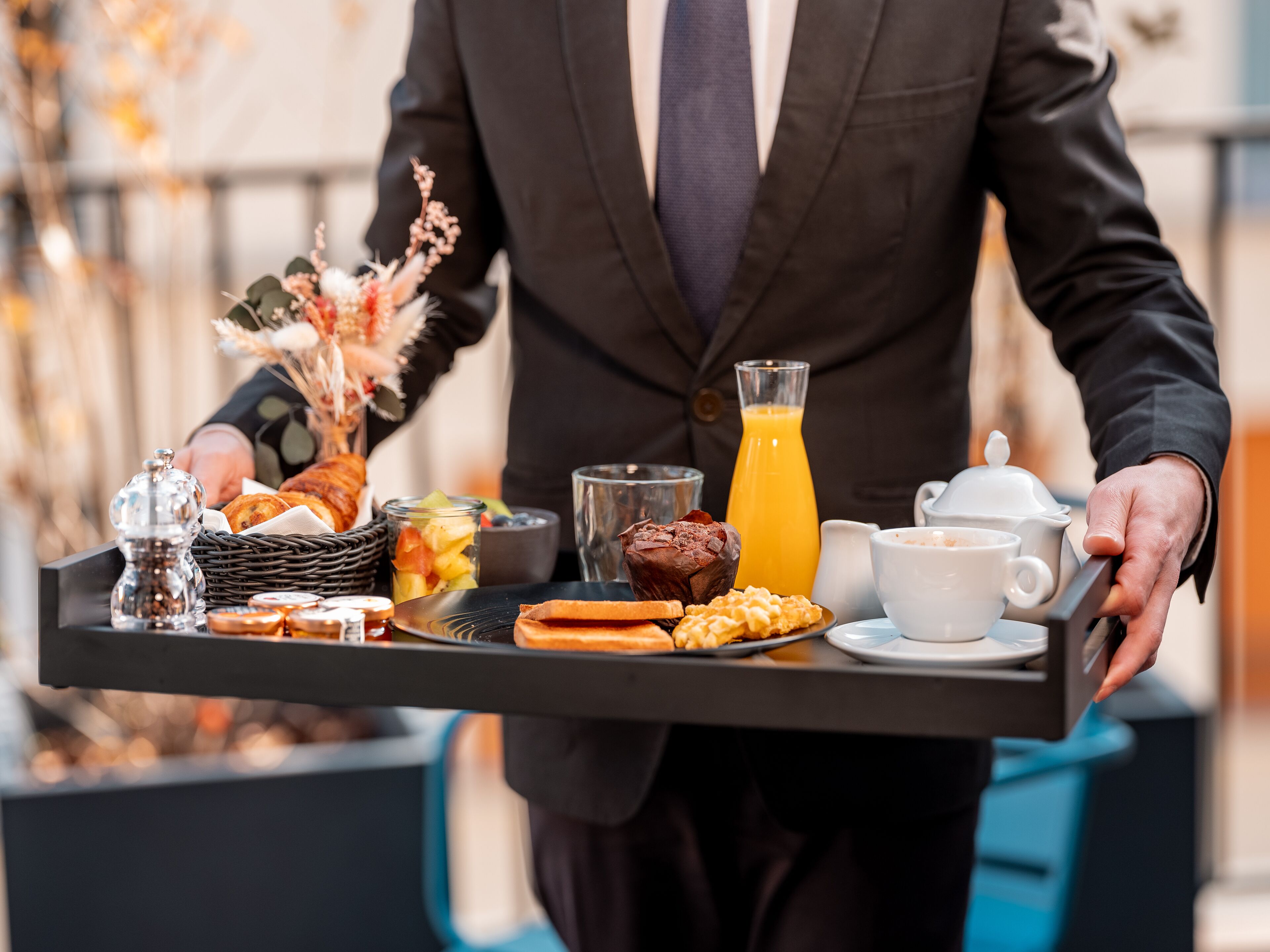 daily buffet breakfast (eur 19 per person)