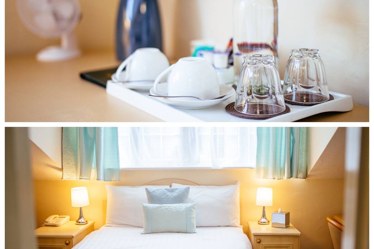 double room, ensuite | 1 bedroom, blackout curtains, free wifi, bed sheets