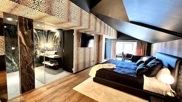 Ropa de cama de alta calidad y minibar