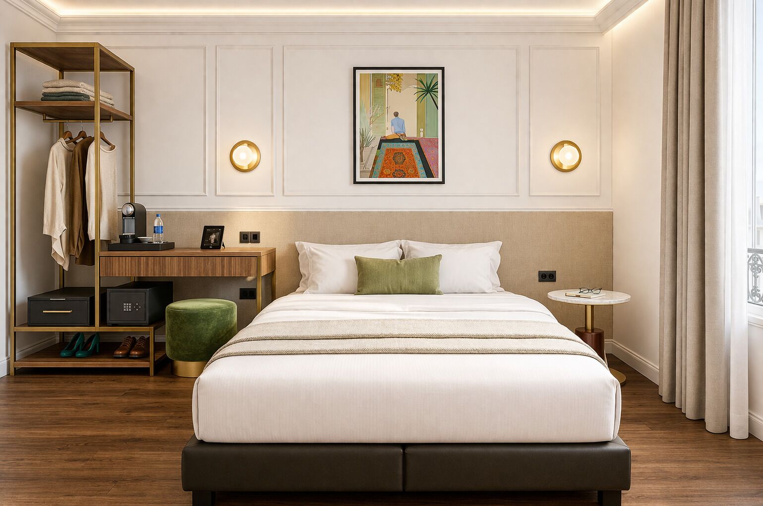 Standard Double Room | Premium bedding, in-room safe, desk, blackout drapes