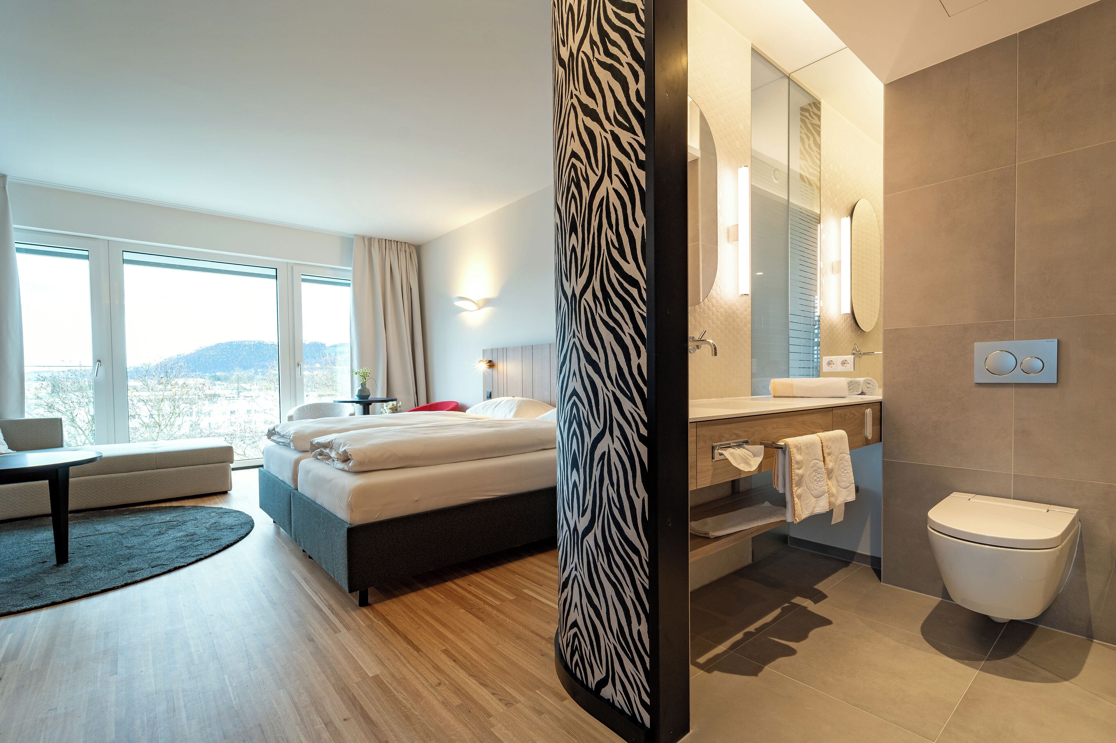 standard double or twin room | bathroom | free toiletries, hair dryer, slippers, towels