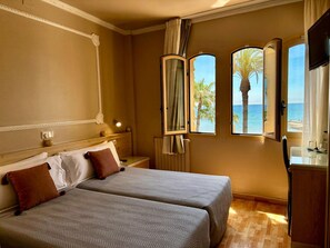 双人房, 海景 | 客房内保险箱、免费 WiFi、床单