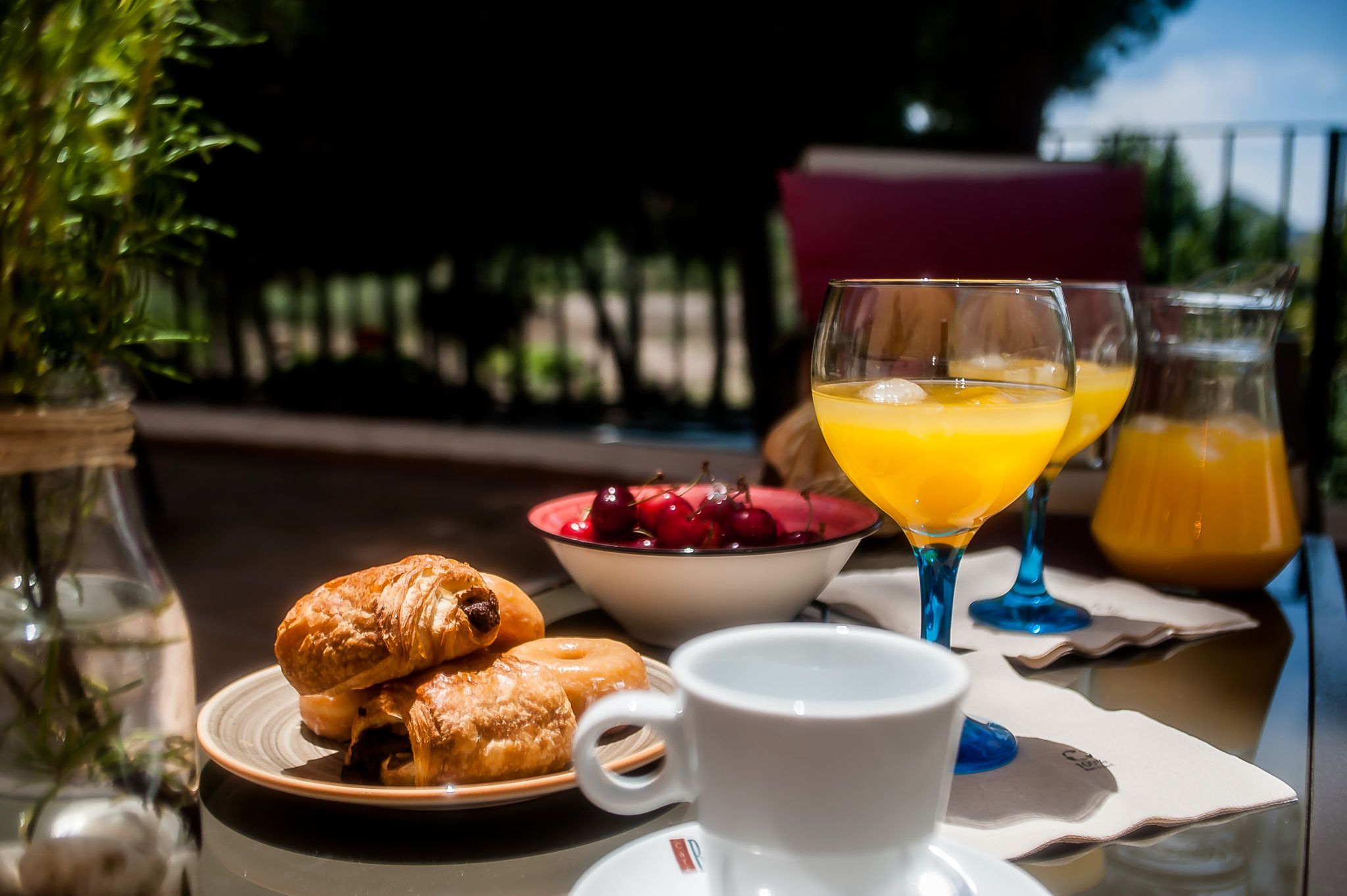 junior suite, fireplace | terrace/patio