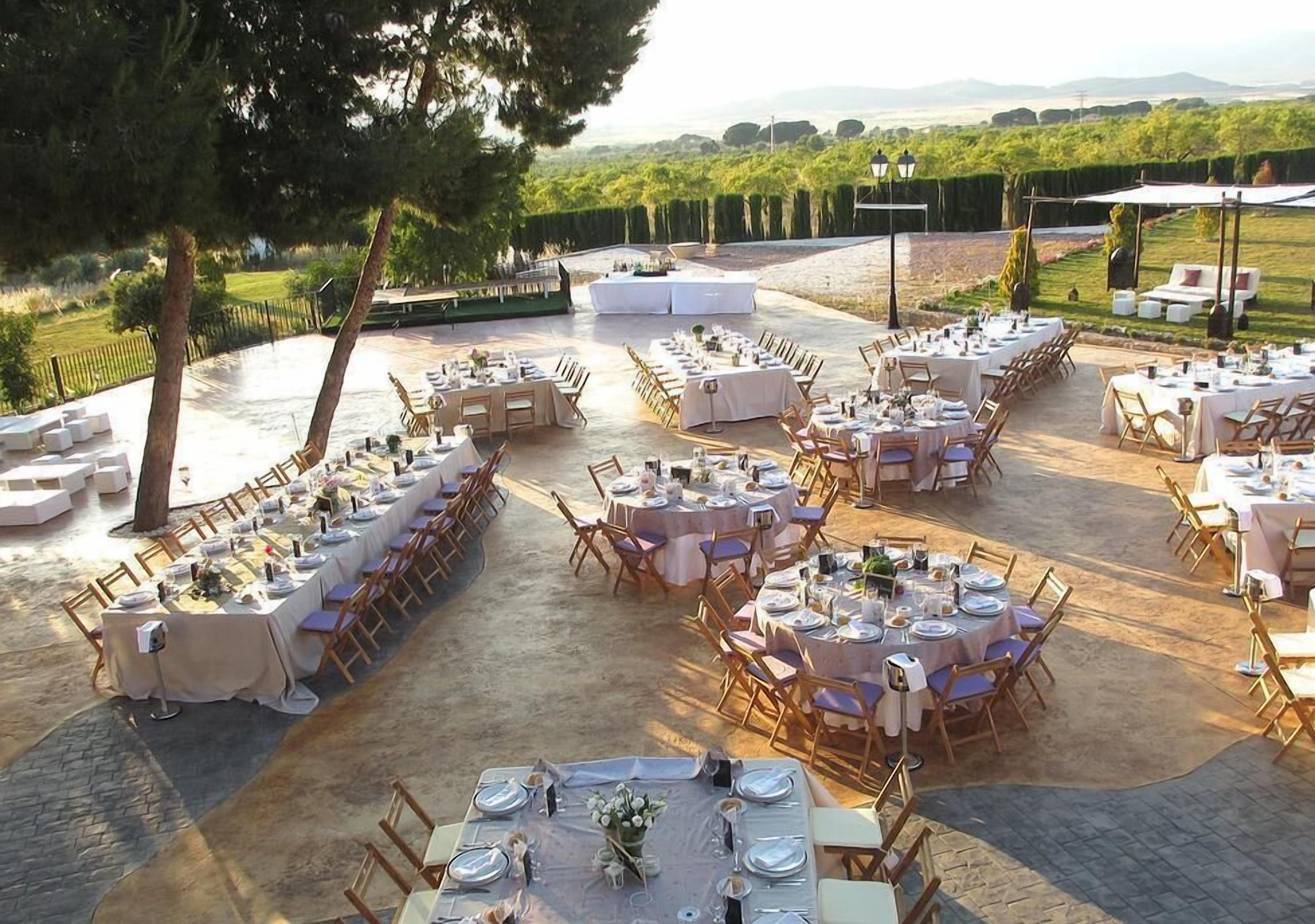 outdoor banquet area