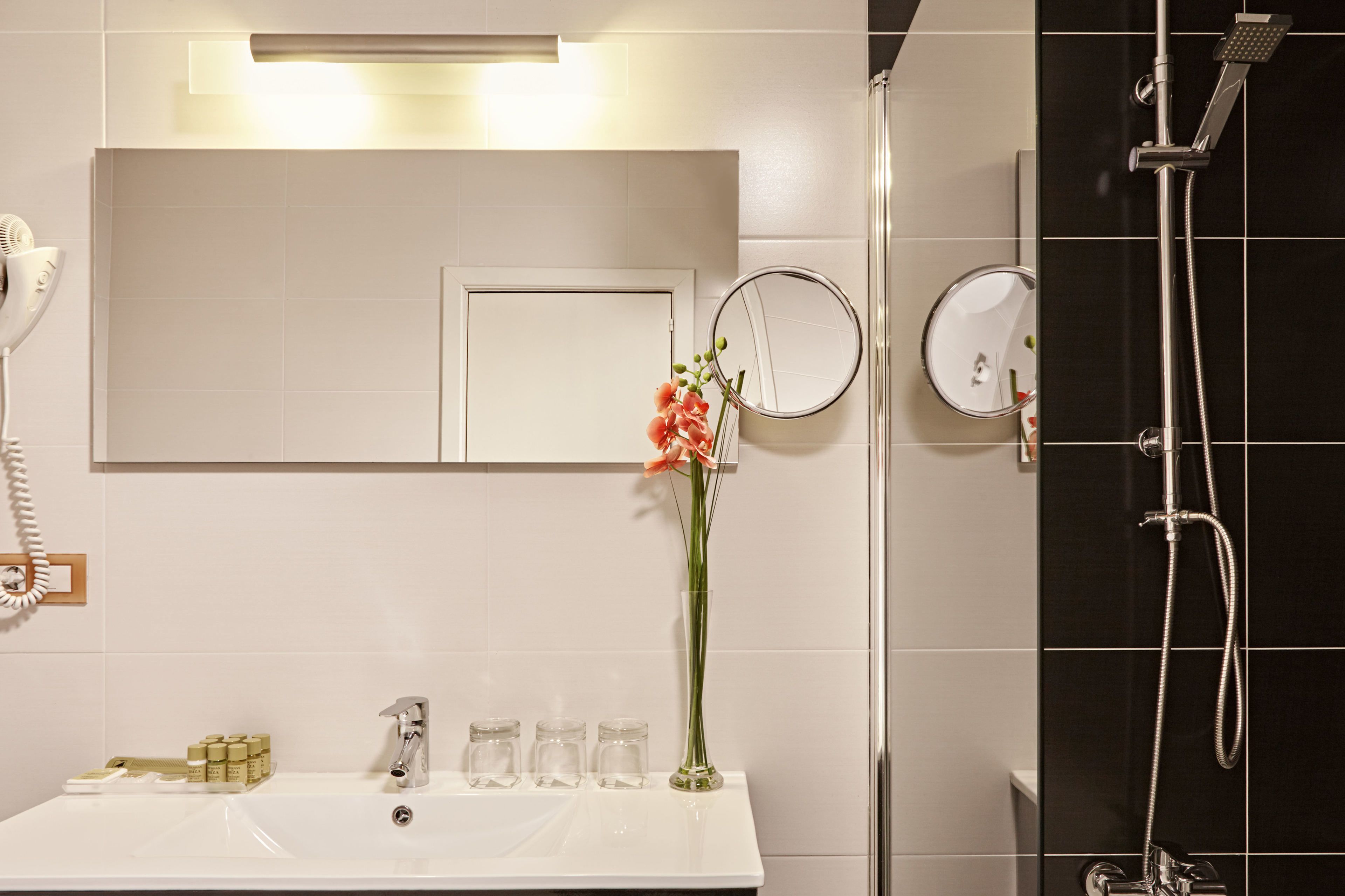 bathtub, eco-friendly toiletries, hair dryer, bidet