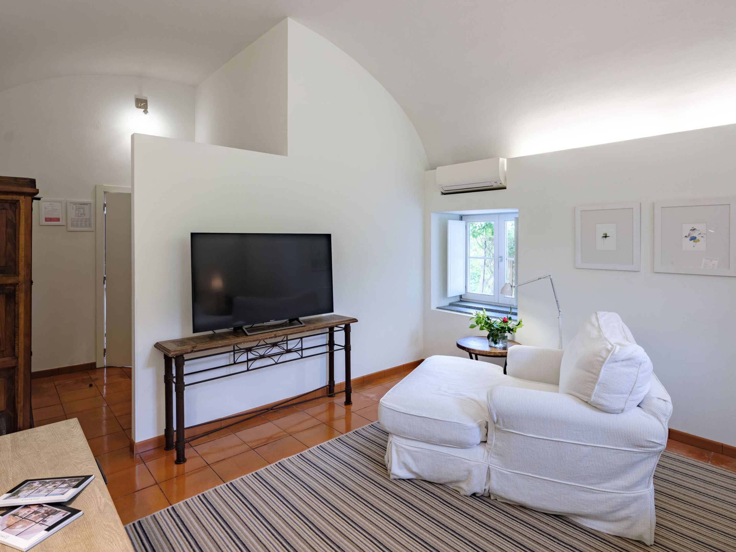 prestige double or twin room | living area | lcd tv