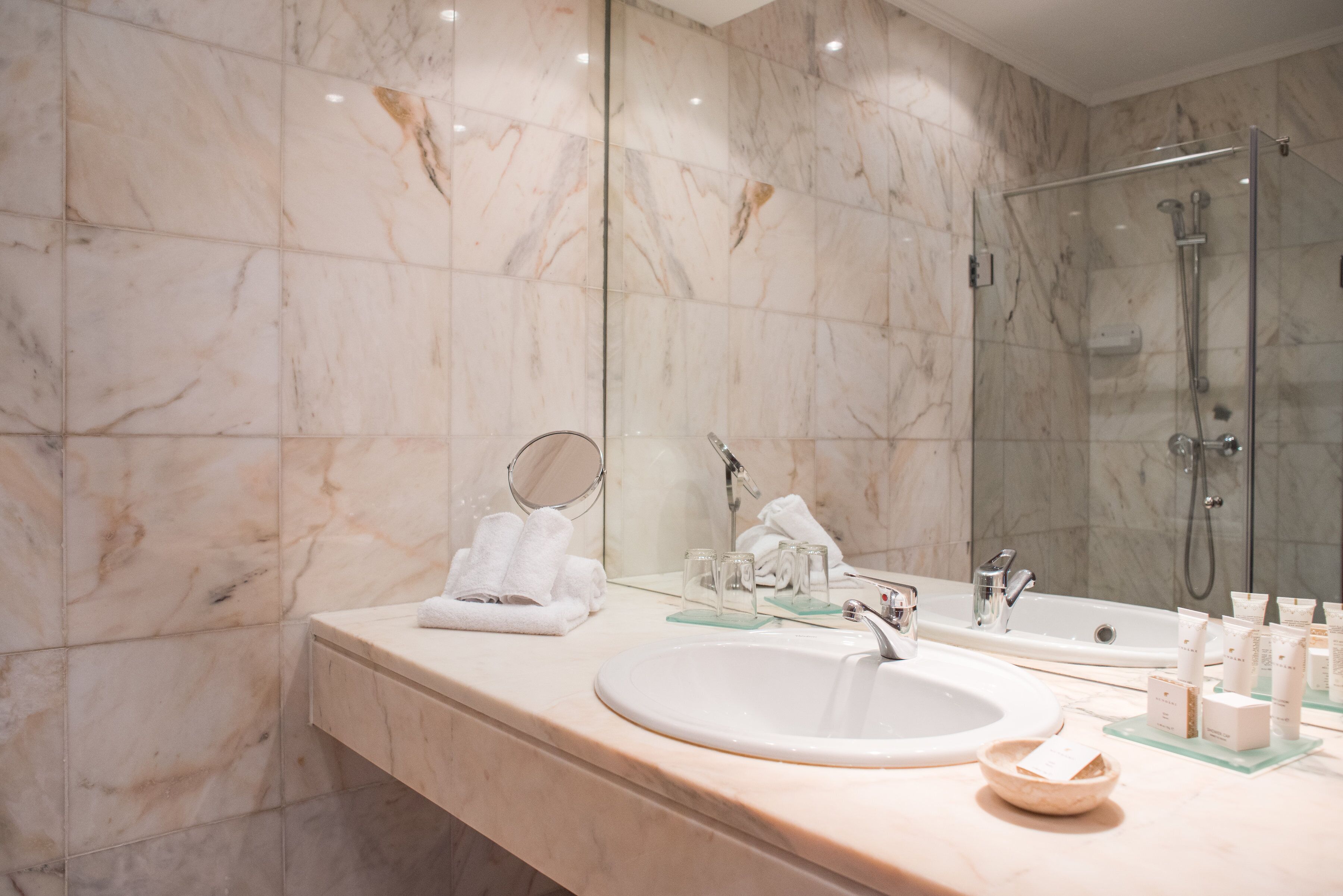 classic double or twin room | bathroom | free toiletries, hair dryer, towels