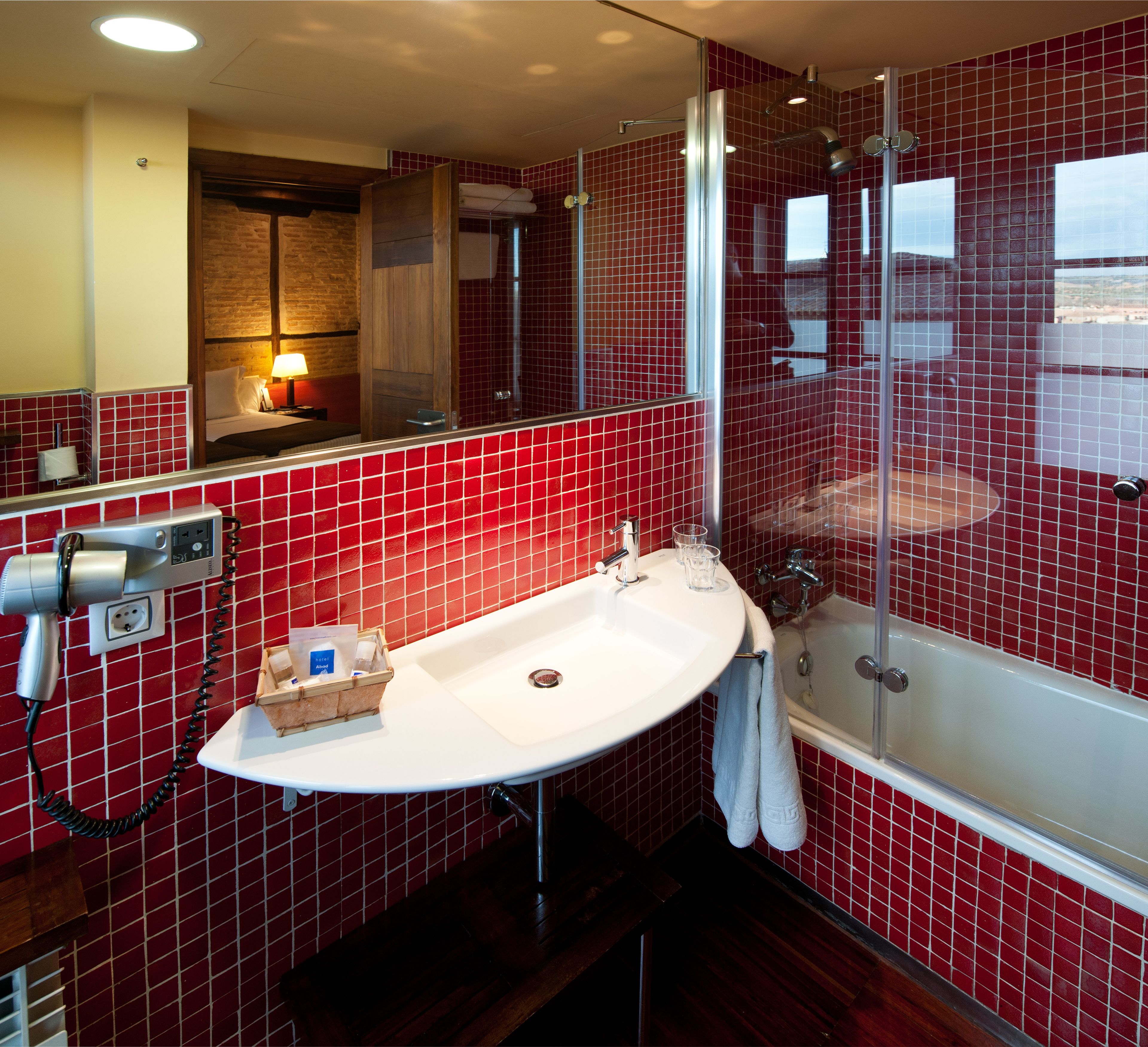 free toiletries, hair dryer, towels, soap