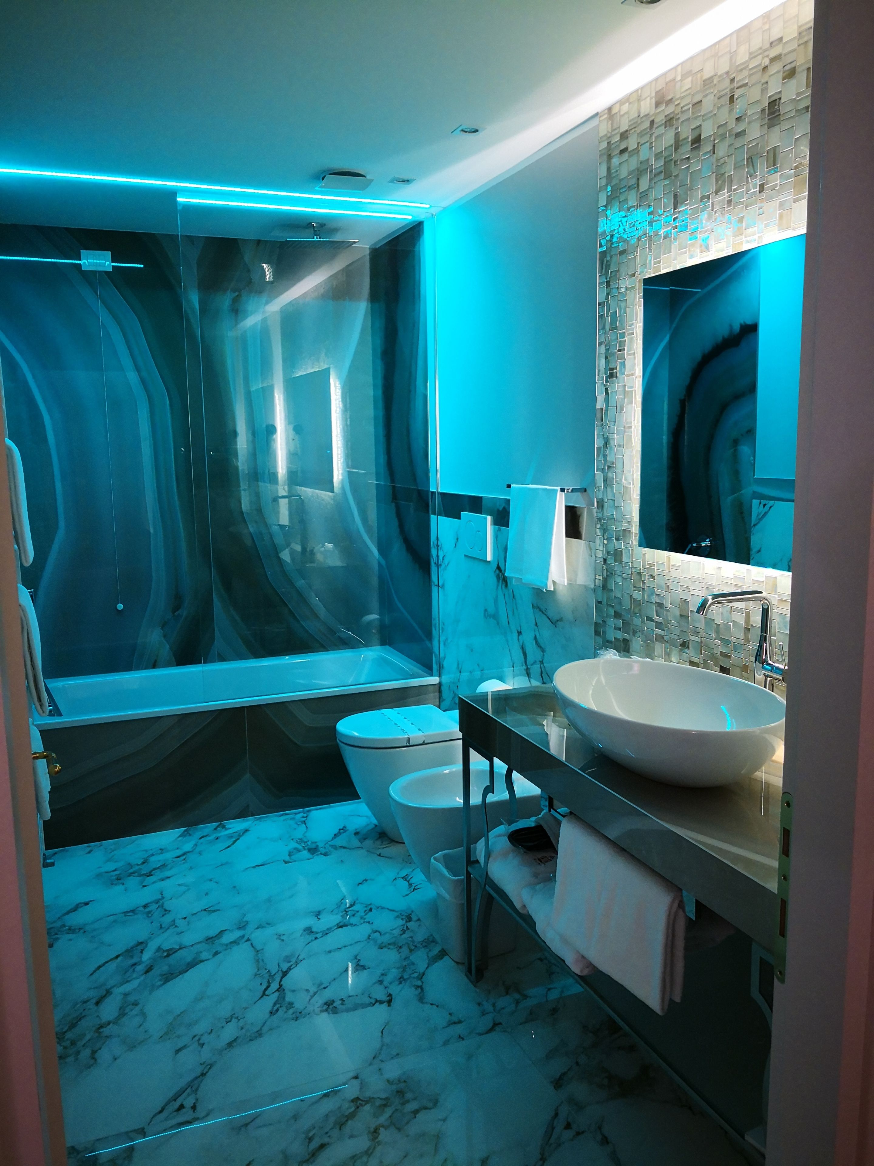 premium room (rooftop) | bathroom | deep-soaking bathtub, rainfall showerhead, free toiletries, hair dryer