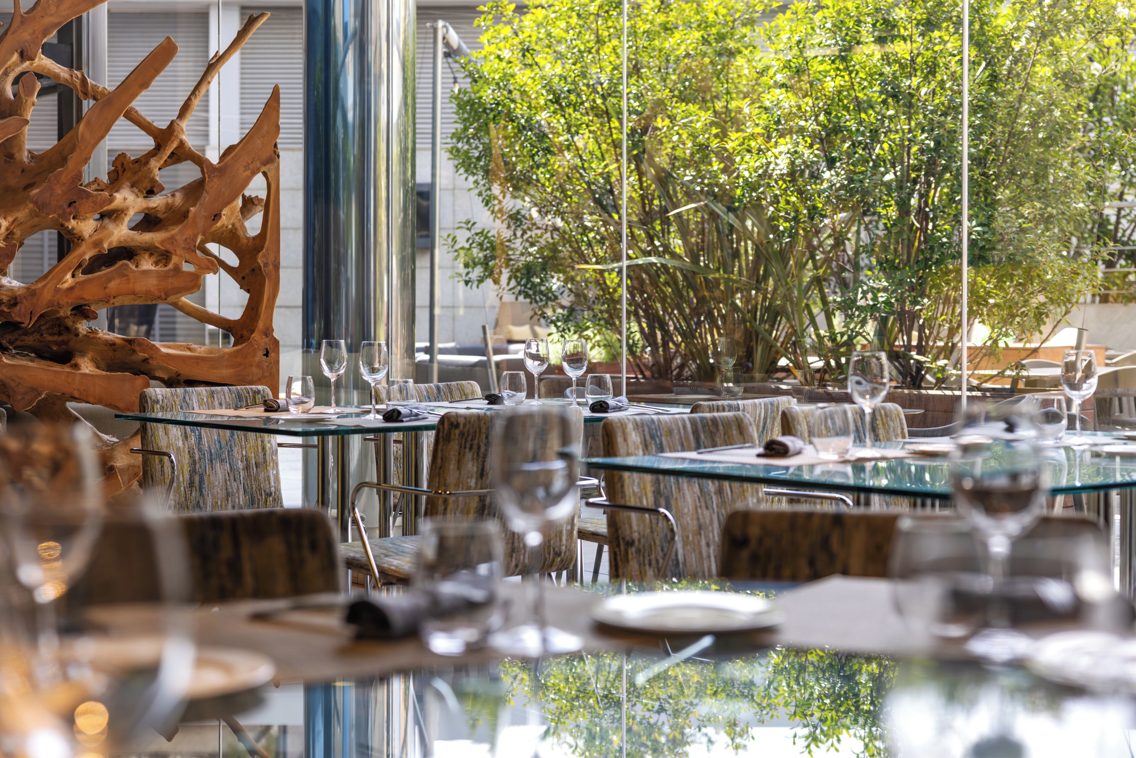 Serviço de café da manhã, almoço, jantar; vistas para a piscina