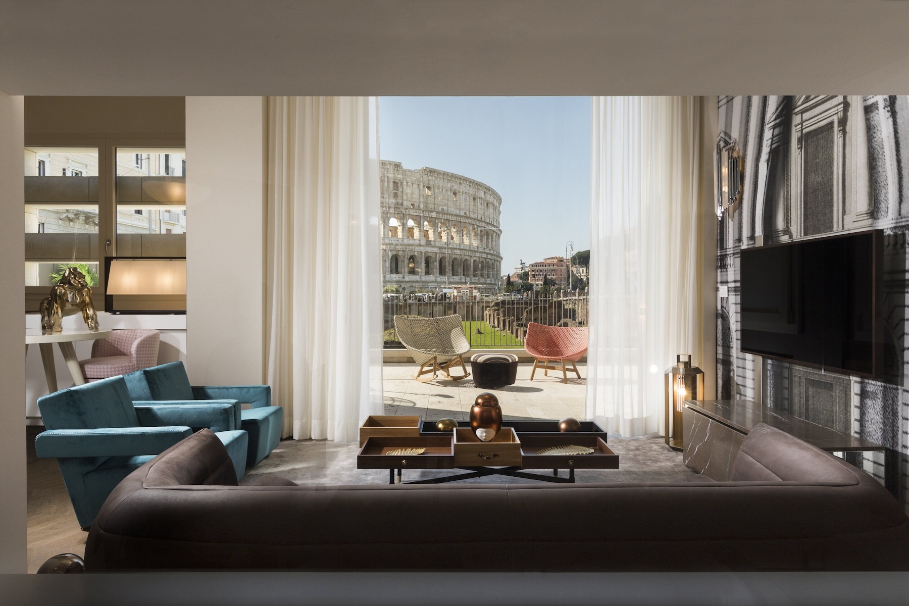 Panoramic Suite, 1 King Bed, Ground Floor (Colosseum View) | View from room