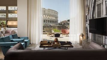 Panoramic-Suite, 1Â King-Bett, Erdgeschoss (Colosseum View) | Terrasse/Patio
