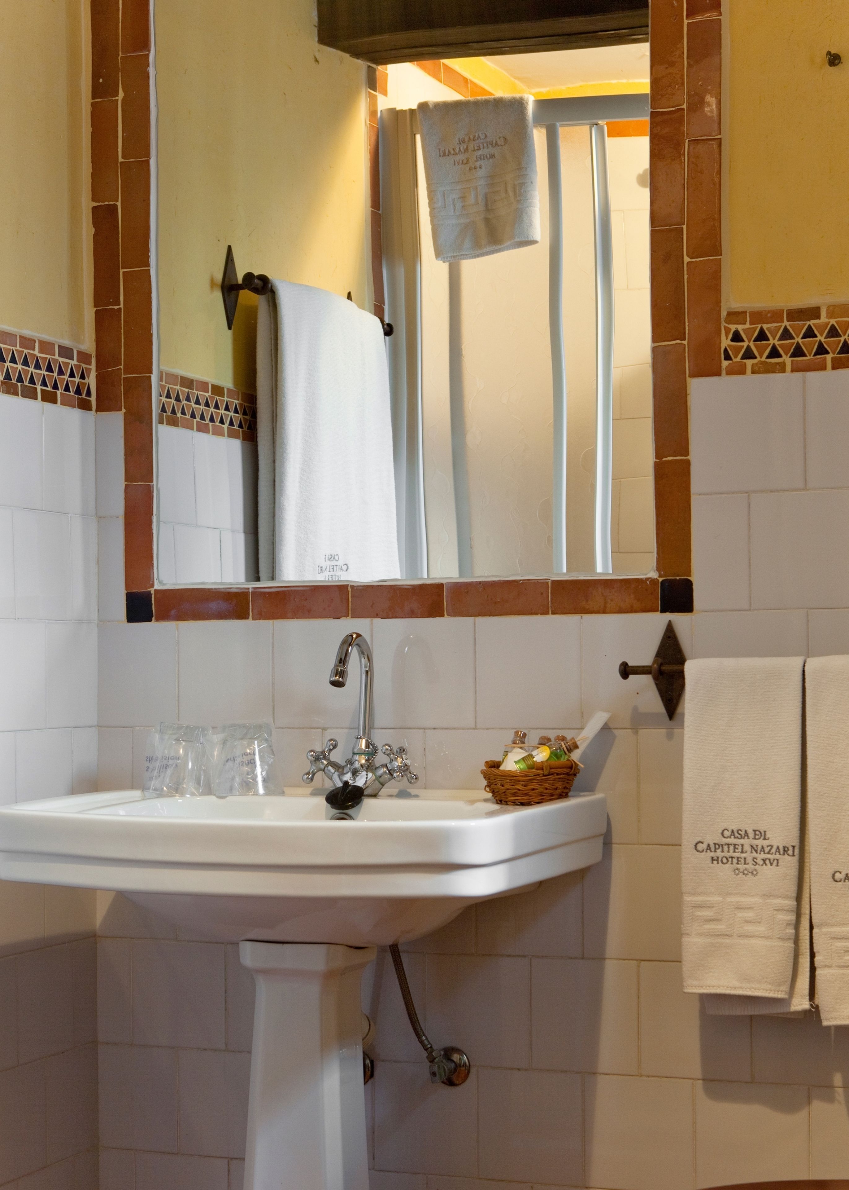 free toiletries, hair dryer, towels