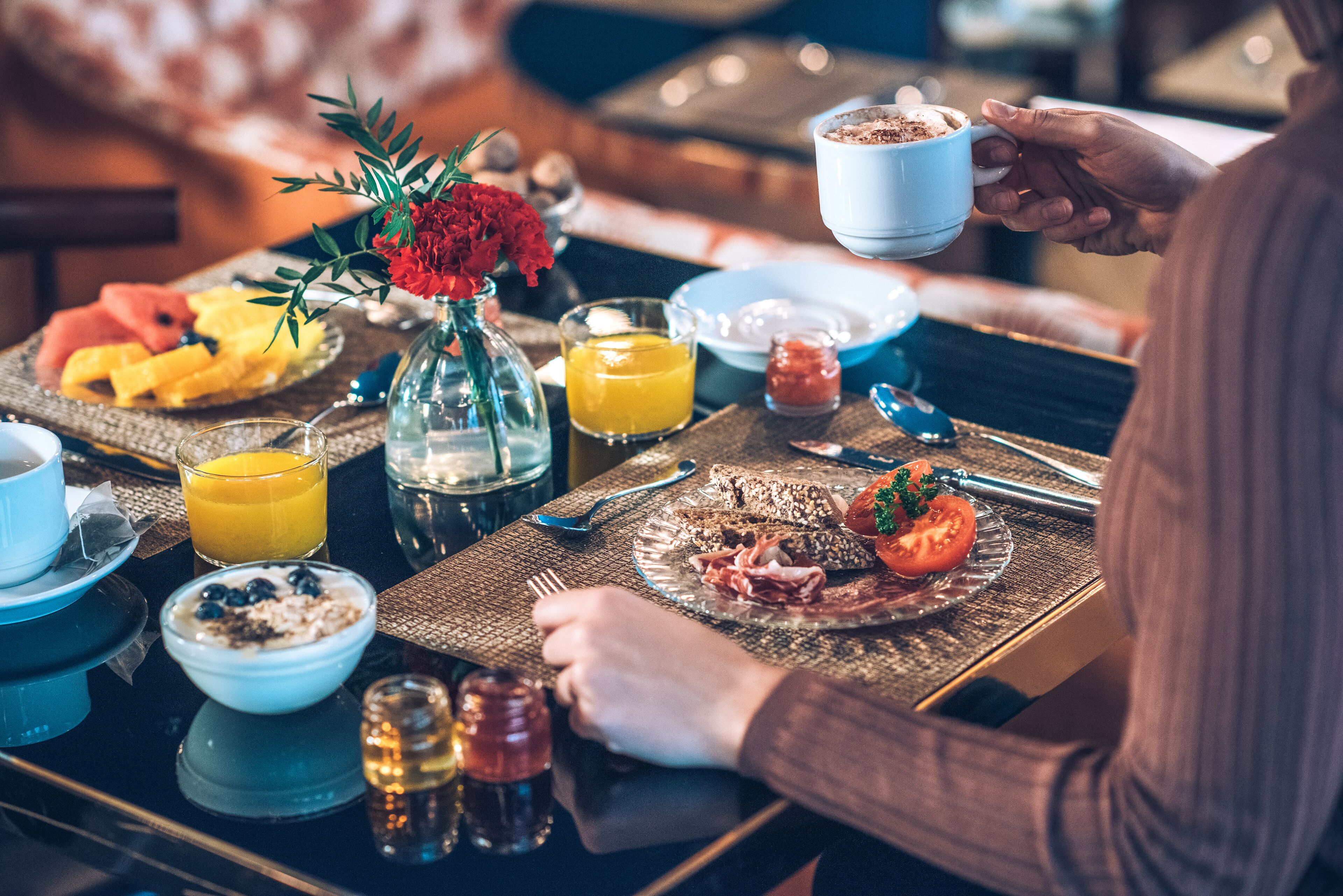 lunch and dinner served, local cuisine