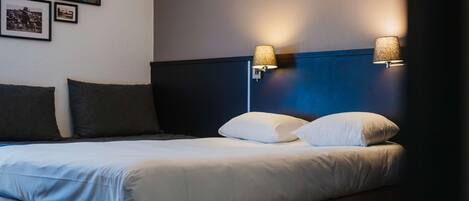 Premium bedding, Select Comfort beds, desk, laptop workspace
