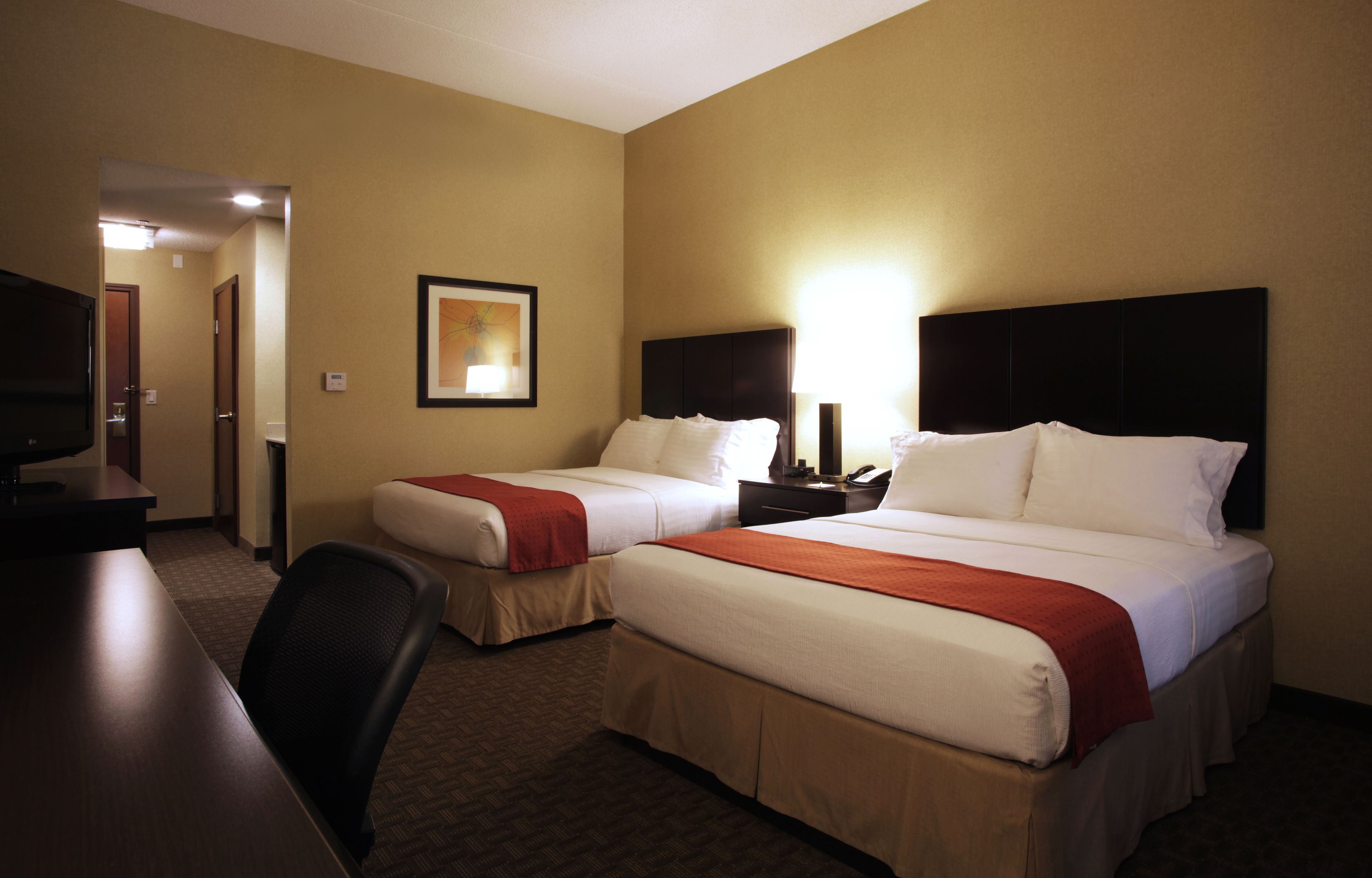 In-room safe, desk, laptop workspace, iron/ironing board