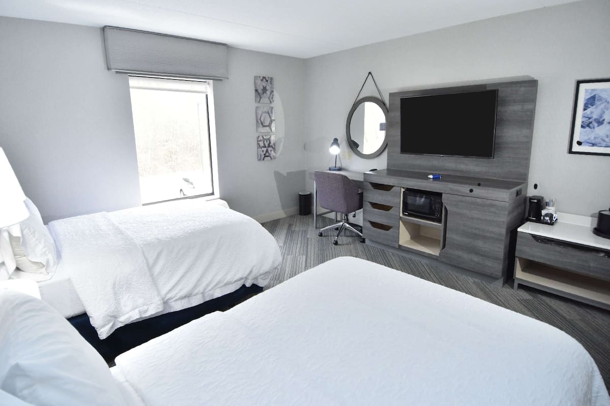 Room, 2 Double Beds, Accessible, Bathtub | Blackout drapes, iron/ironing board, free WiFi, bed sheets