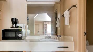 Free toiletries, hair dryer, towels