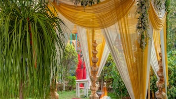 Outdoor wedding area