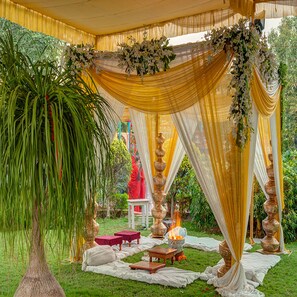 Outdoor wedding area