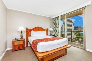 In-room safe, desk, laptop workspace, blackout curtains