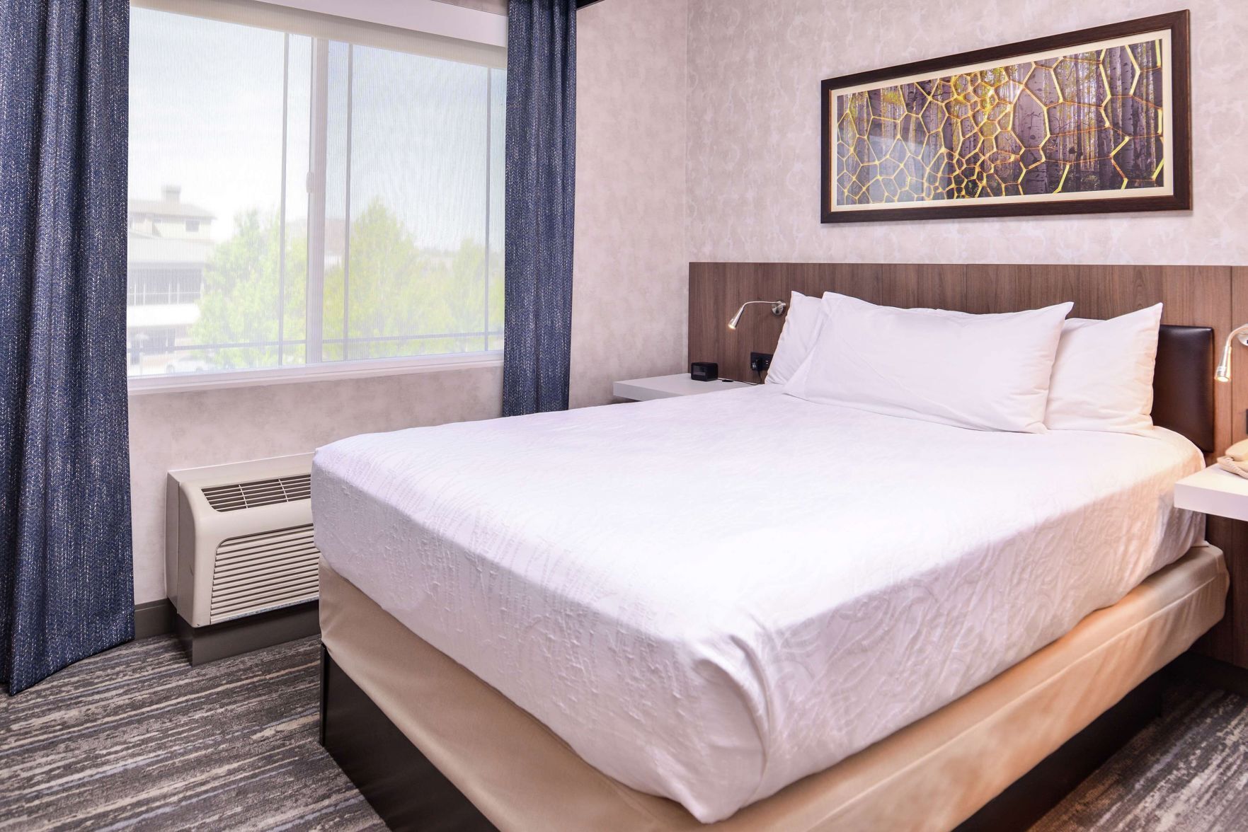 Hypo-allergenic bedding, blackout drapes, iron/ironing board, free WiFi
