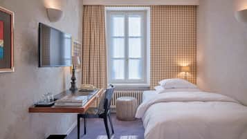 Business-Einzelzimmer | Hochwertige Bettwaren, Daunenbettdecken, kostenlose Minibar, Zimmersafe