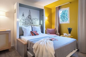 Studio 2 personnes - Balcon - Climatisé - Rénové | Culle/letti per bambini (a pagamento), Wi-Fi gratuito, lenzuola