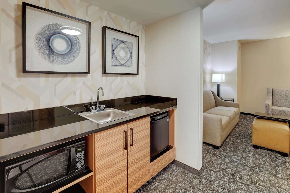 1 bedroom, desk, blackout curtains, iron/ironing board