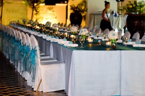 Outdoor wedding area