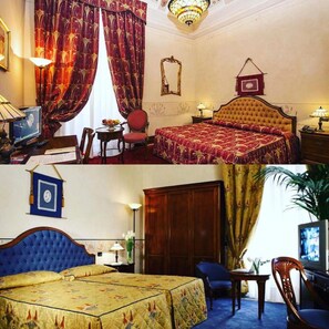 Classic and modern rooms offer comfortable beds, desks, and TVs.