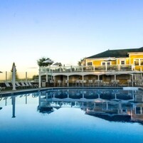 Indoor pool, seasonal outdoor pool, open 9:00 AM to 9 PM, sun loungers