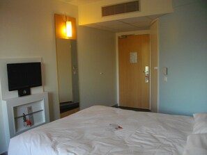 Desk, blackout curtains, iron/ironing board, free cots/infant beds