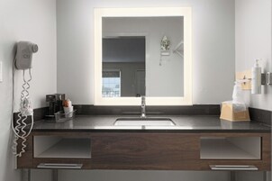 Standard Room, 2 Queen Beds, Non Smoking | Bathroom | Eco-friendly toiletries, hair dryer, towels, soap