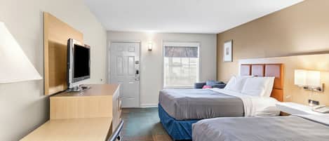 Standard Room, 2 Queen Beds, Non Smoking | 1 bedroom, desk, laptop workspace, soundproofing