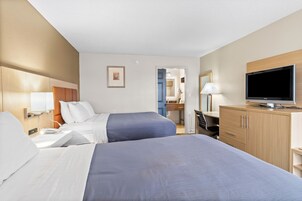 Standard Room, 2 Queen Beds, Non Smoking | Premium bedding, down comforters, desk, laptop workspace