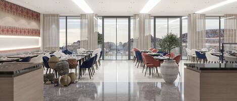 Free daily buffet breakfast