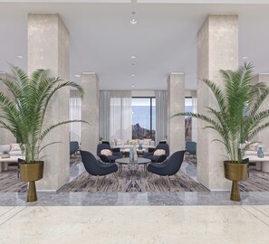 Coin salon dans le hall