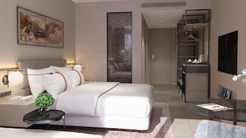 Minibar, in-room safe, blackout drapes, soundproofing