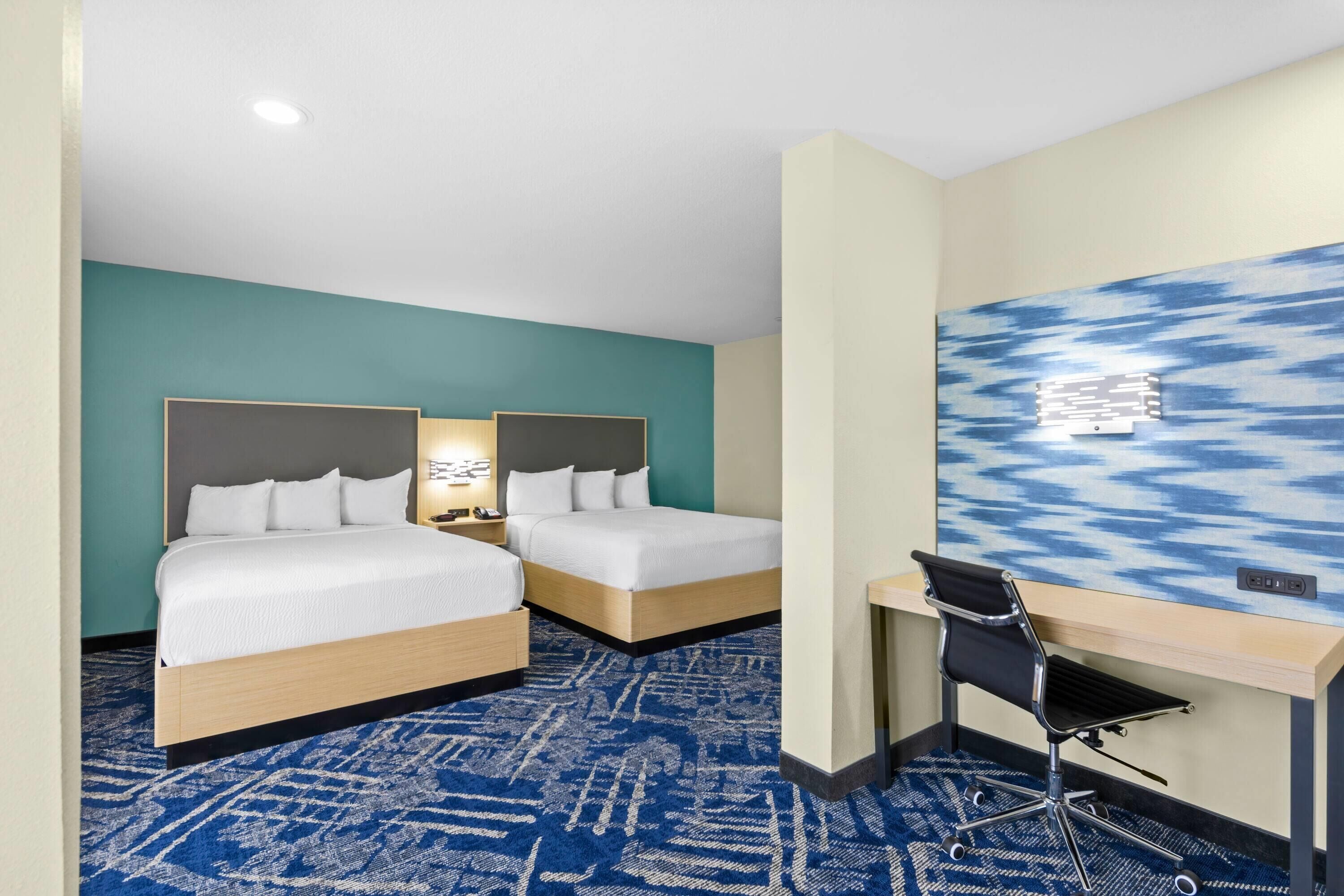 studio suite, 2 queen beds, non smoking | premium bedding, down duvets, desk, blackout curtains