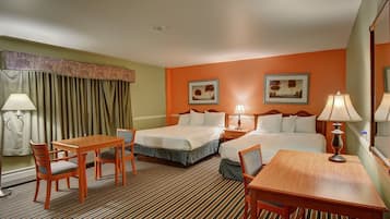 Deluxe Double Room, 2 Queen Beds | Individually decorated, individually furnished, desk, blackout curtains